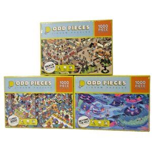 New Lot 3 Odd Pieces Puzzles 1000pc Snack Attack, Beyond The Kelp, Turbo 3000